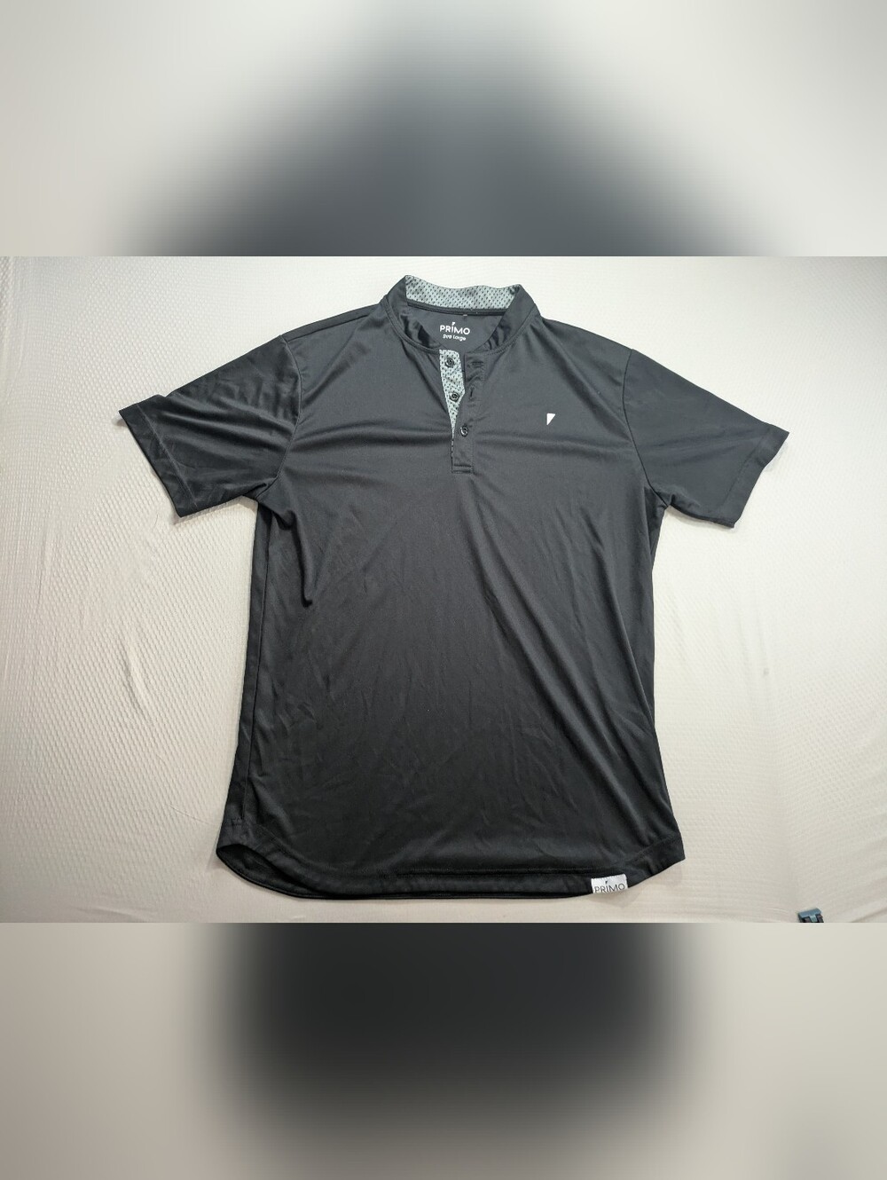 Primo Polo Shirt Mens Large Black Blade Collar Golf Stretch Performance
